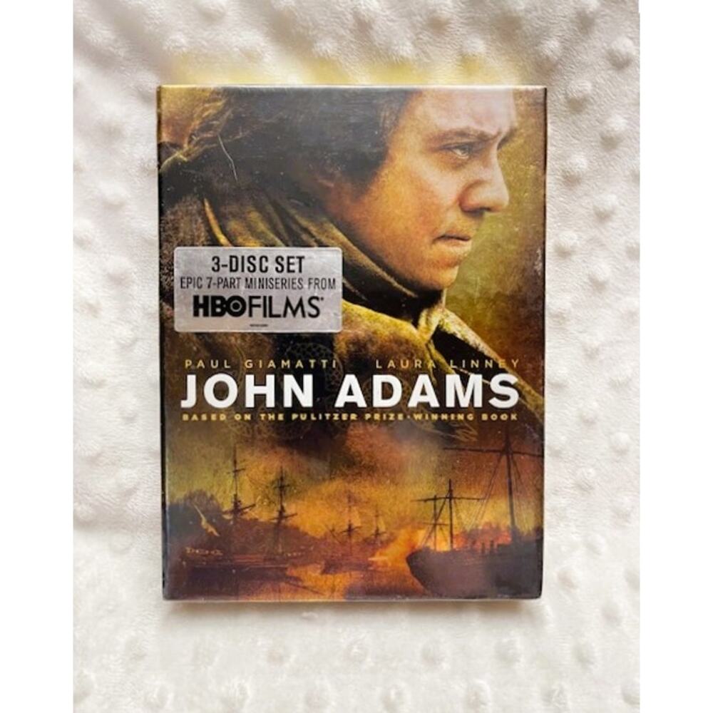John Adams (DVD, 2008, 3-Disc Set) 7 Part TV Mini-Series HBO Films-NEW, SEALED